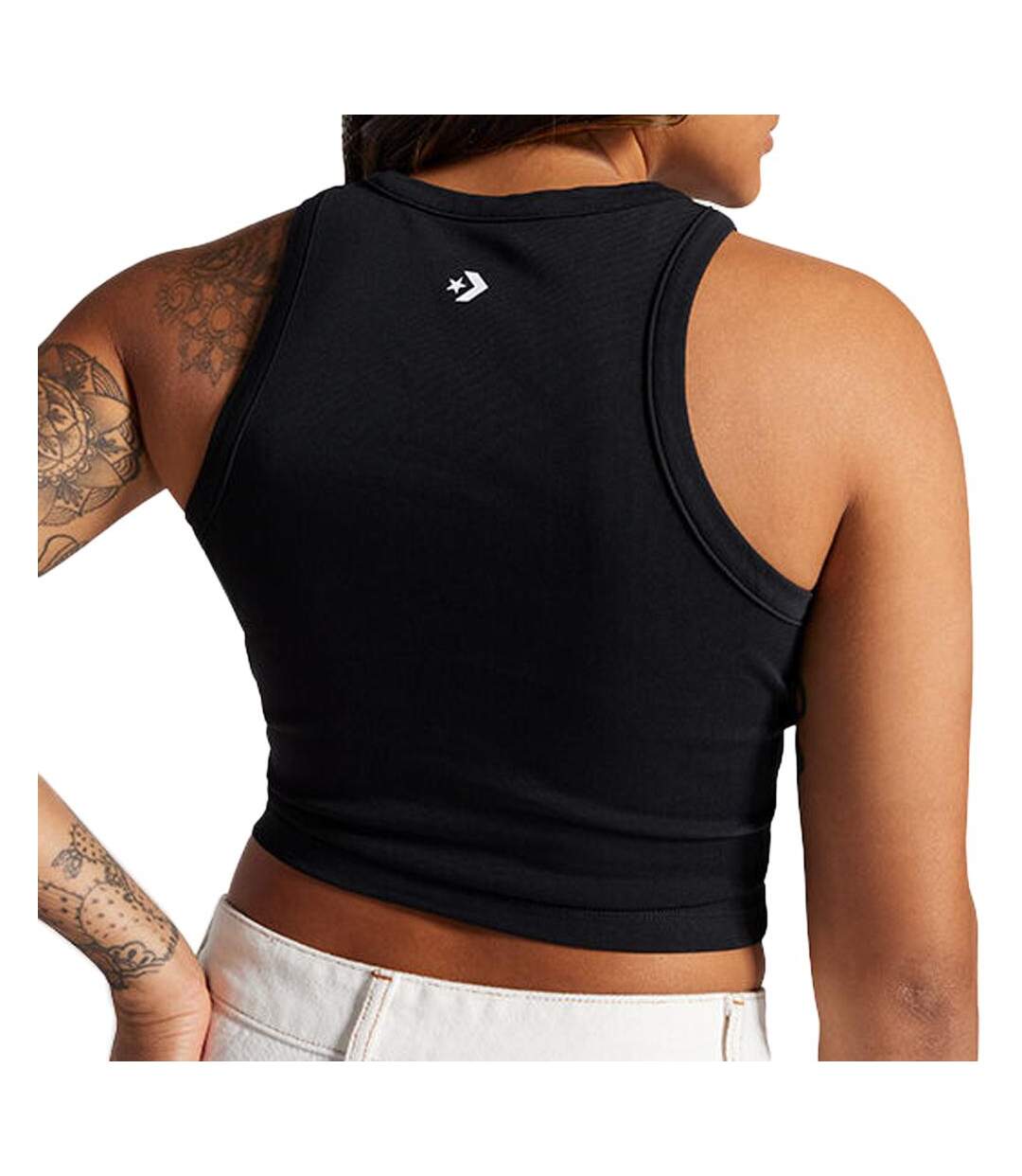 Débardeur noir femme converse high neck - m-2