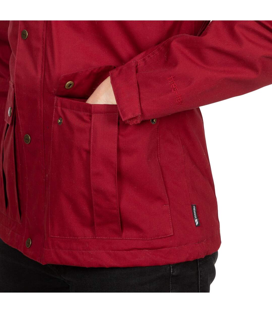 Mens raharra waterproof jacket merlot Trespass-4