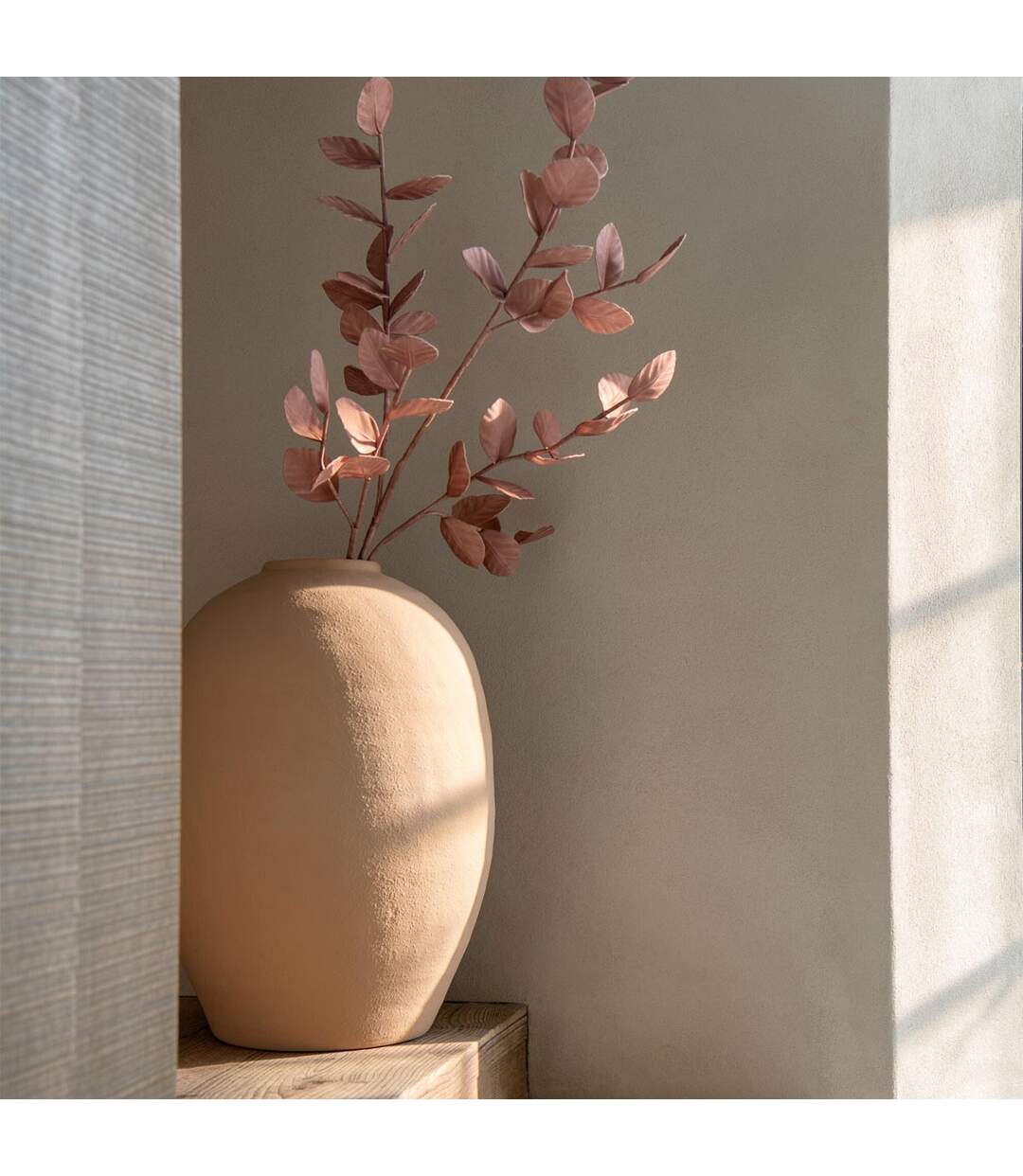 Vase Déco en Argile Cassia 54cm Beige-3
