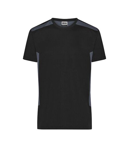 T-shirt Workwear Strong Homme Noir Carbone James And Nicholson