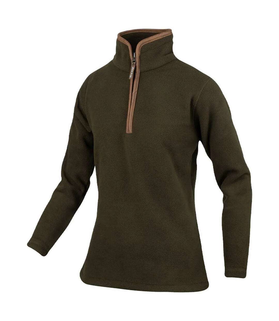 Womens/ladies Fleece Top Dark Olive Jack Pyke-3