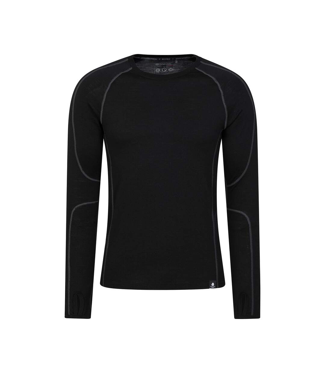 Mens Asgard Merino Wool Base Layer Set Black Mountain Warehouse-2