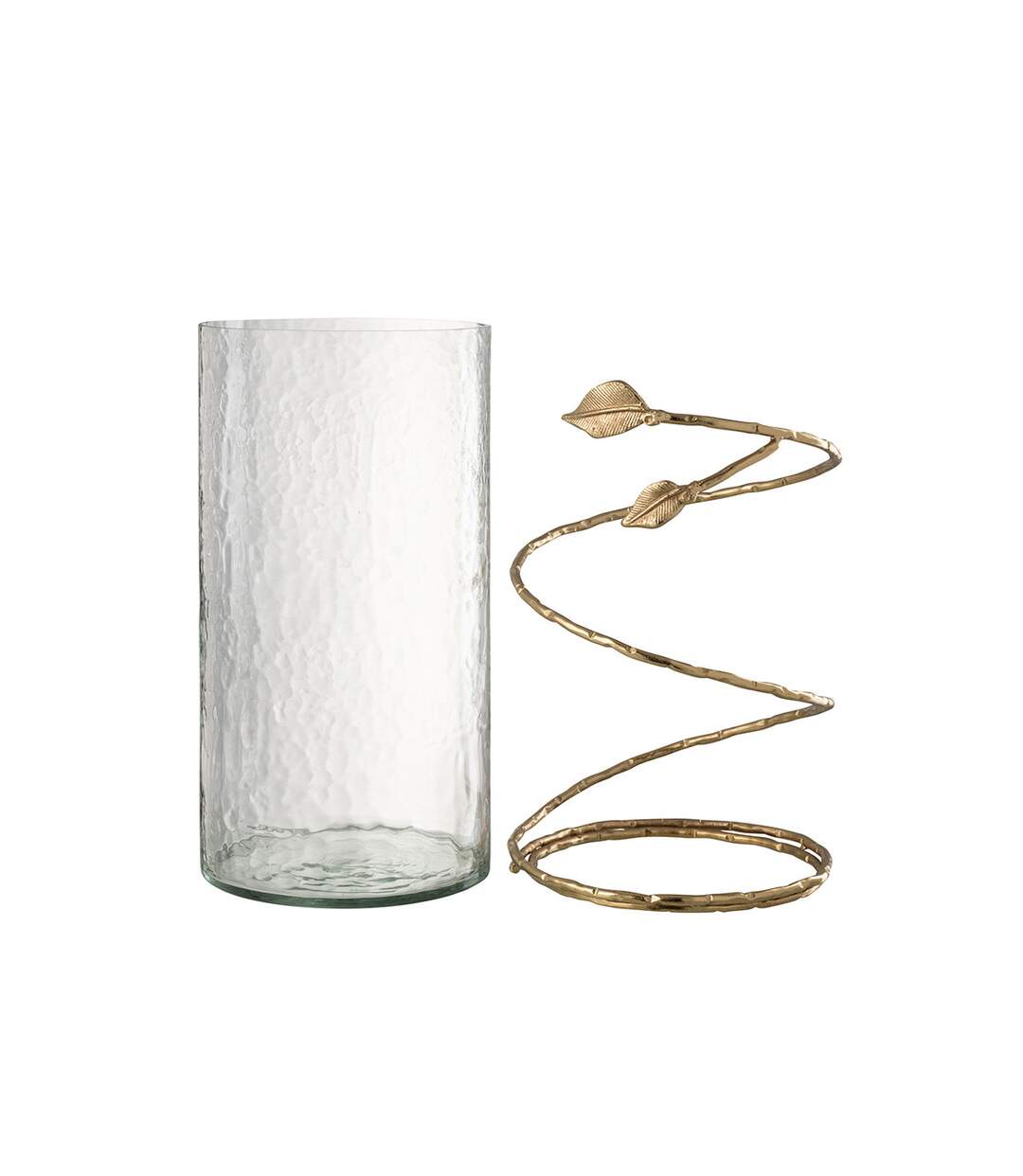 Vase en Verre Feuille Ofelia 34cm Transparent-2