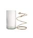 Vase en Verre Feuille Ofelia 34cm Transparent-2