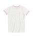 T-shirt Motif/style Point De Croix Et Ringer Adulte Blanc Care Bears-2