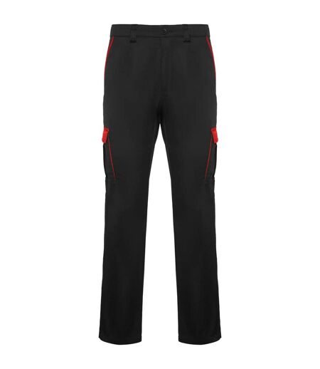 Pantalon Trooper Homme Noir Rouge Roly Workwear