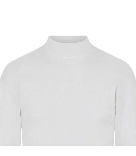 Mens Mock Neck Sweatshirt Gardenia Humanrace