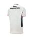 Unisex Adult Wales Rugby Shirt White Black Red Macron-2