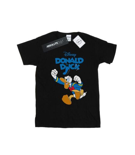 Disney Womens/Ladies Donald Duck Furious Donald Cotton Boyfriend T-Shirt (Noir) - UTBI37433