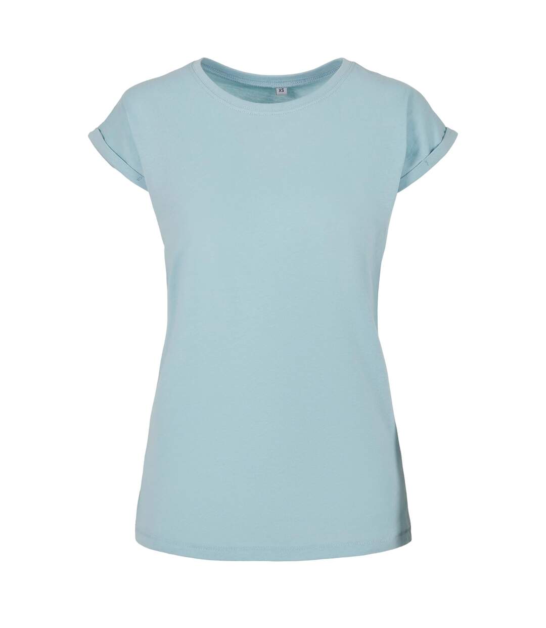 Womens/ladies extended shoulder t-shirt ocean blue Build Your Brand-1