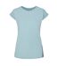Build Your Brand Womens/Ladies Extended Shoulder T-Shirt (Ocean Blue) - UTRW8374