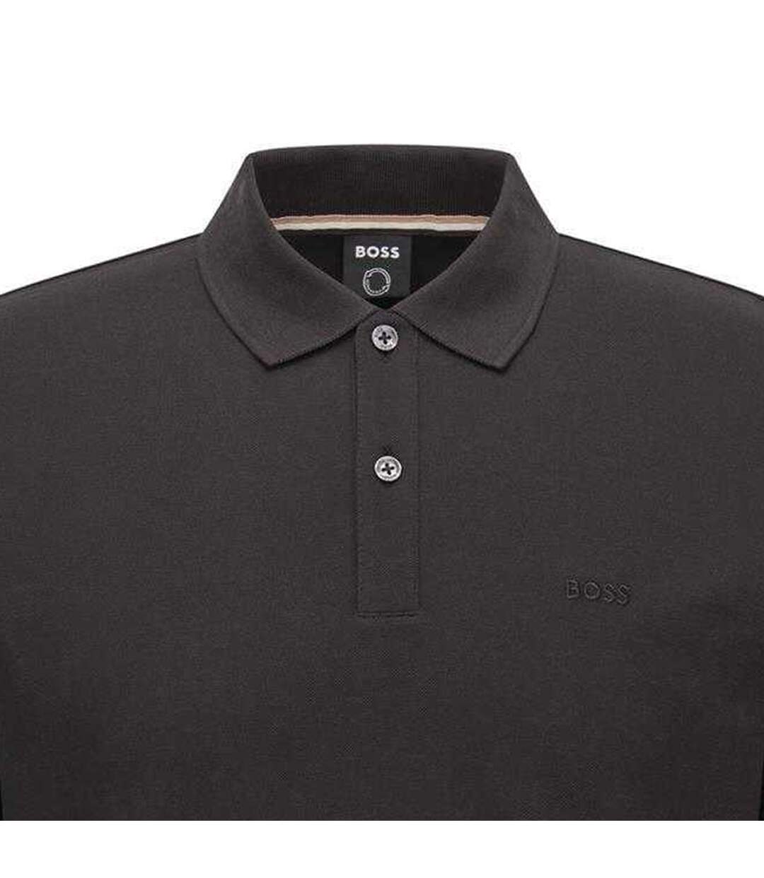 Polo Motif/style Logo Brodé Pallas Homme Noir Boss-3