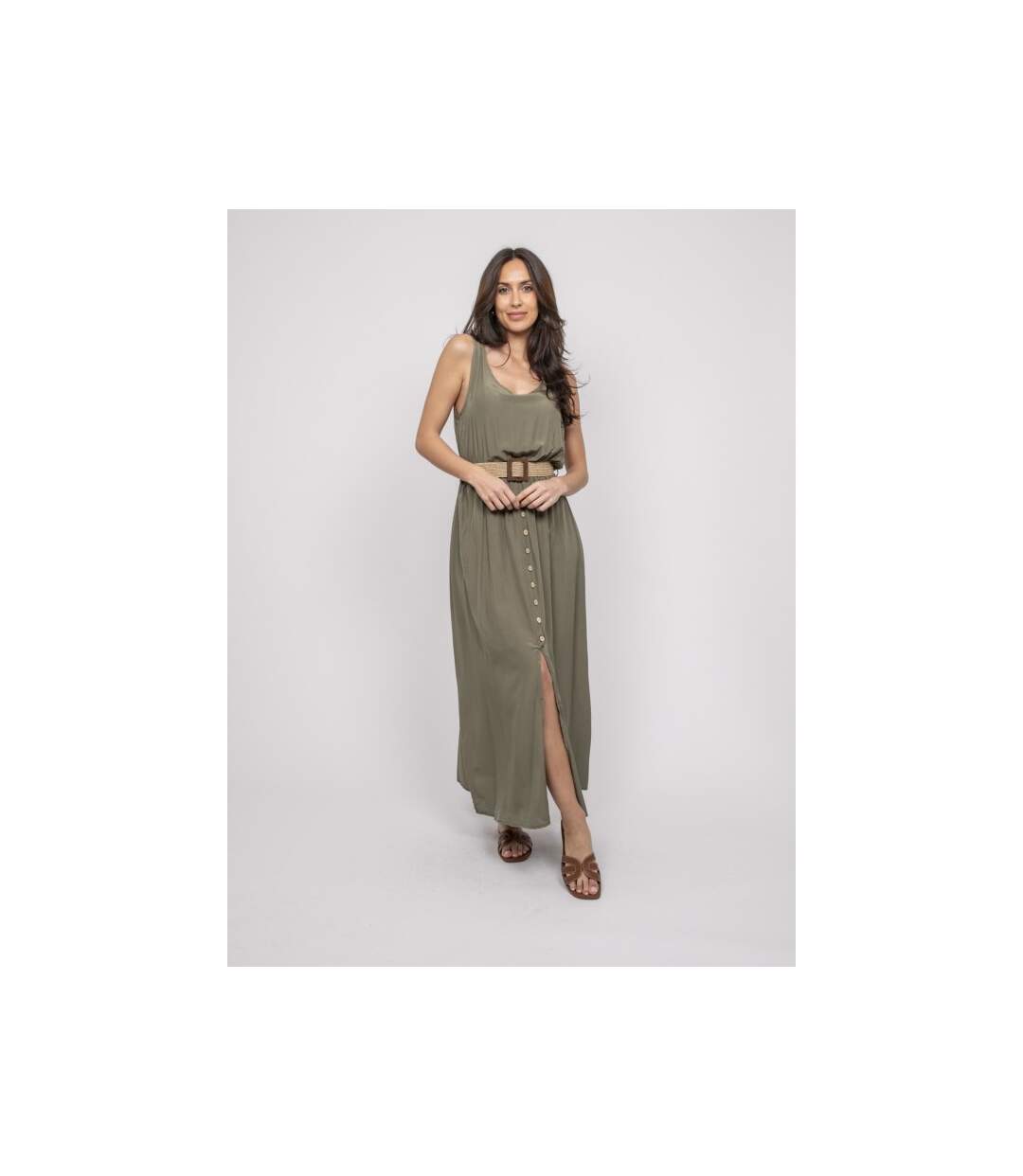 Robe longue avec ceinture ILANEL - Dona X Lisa-1