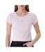 T-Shirt rose poudré femme calvin klein label 2x2-1