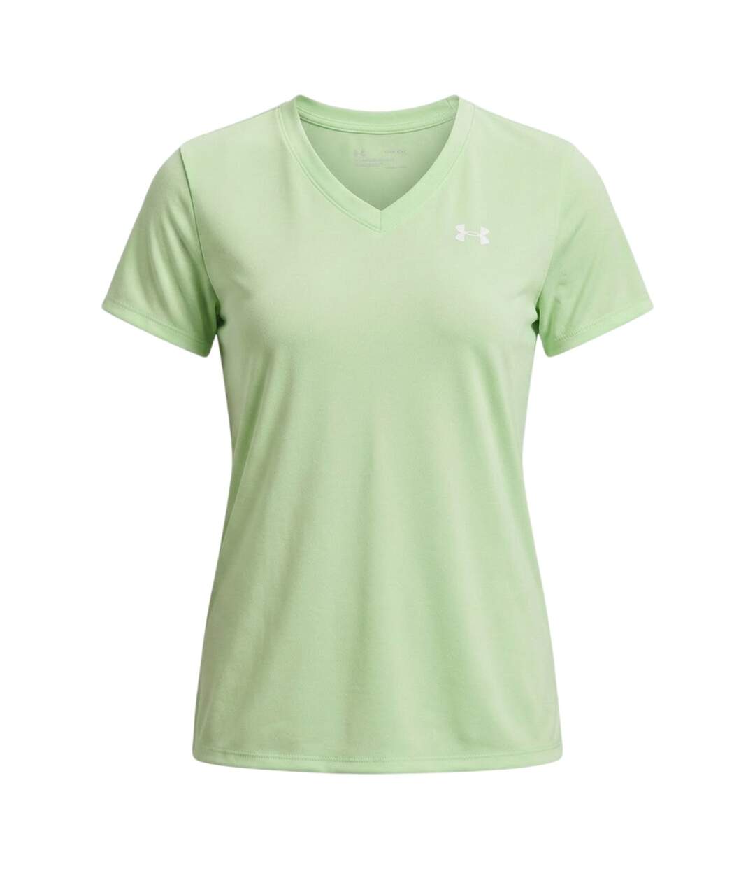 Womens/ladies V Neck T-shirt Lime White Under Armour-2