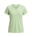 Womens/ladies V Neck T-shirt Lime White Under Armour-2