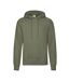 Sweat À Capuche Homme Vert Kaki Fruit Of The Loom-1