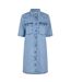 Womens/ladies Denim Shirt Dress Light Blue Noisy May-2