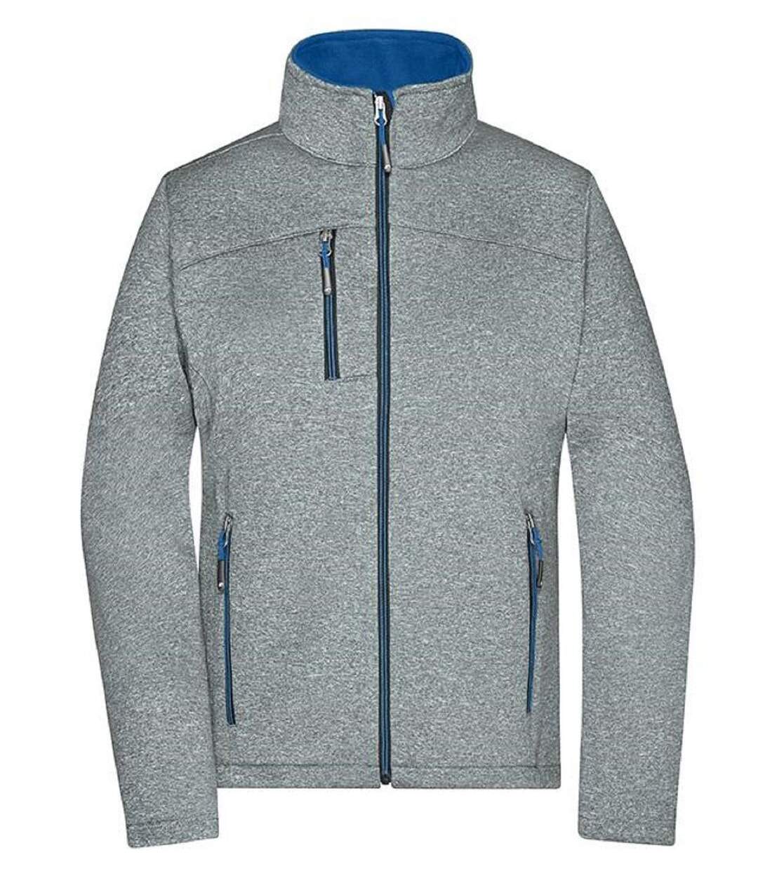 Veste softshell - Femme - JN1147 - gris chiné et roi