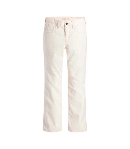 Womens/ladies Middy Cotton Bootcut Jeans Cream Levis