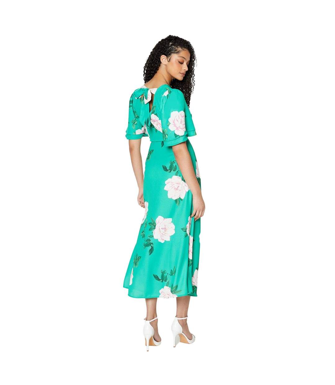 Robe mi-longue femme vert Dorothy Perkins-2