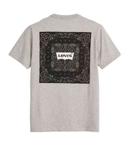 Mens Classic Bandana Print T-shirt Grey Levis