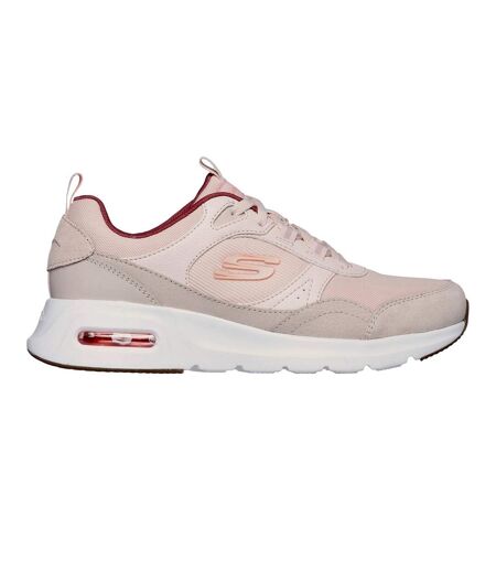 Womens/ladies court retro skech-air trainers light pink/white Skechers