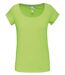 T-shirt col bateau - Femme - K384 - vert lime