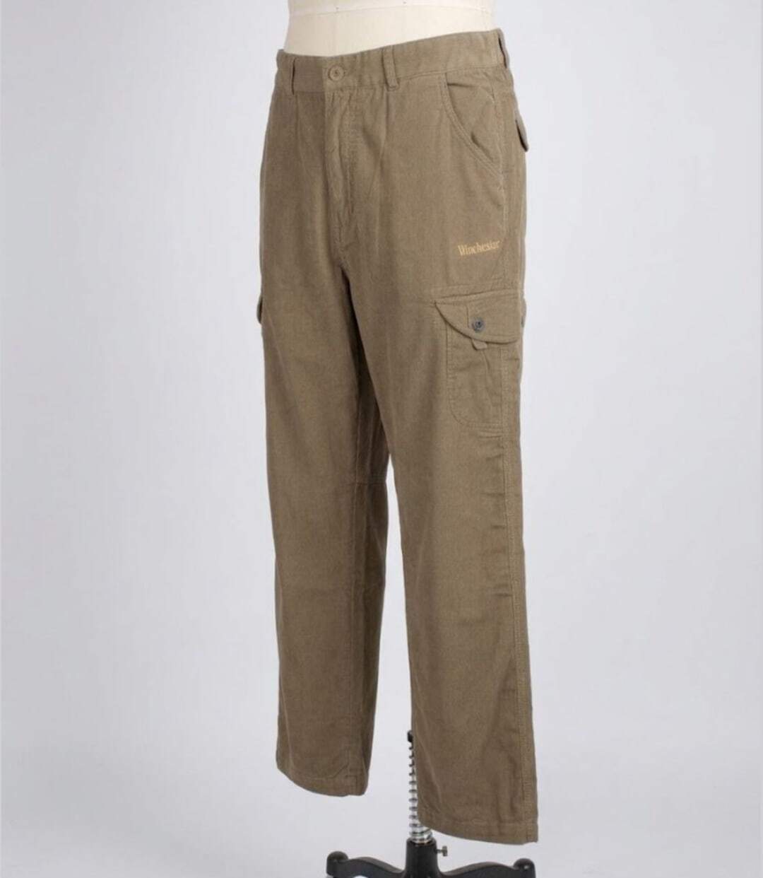 WINCHESTER WE1280C — Pantalon détente camel : l'élégance du coton à rayures-3