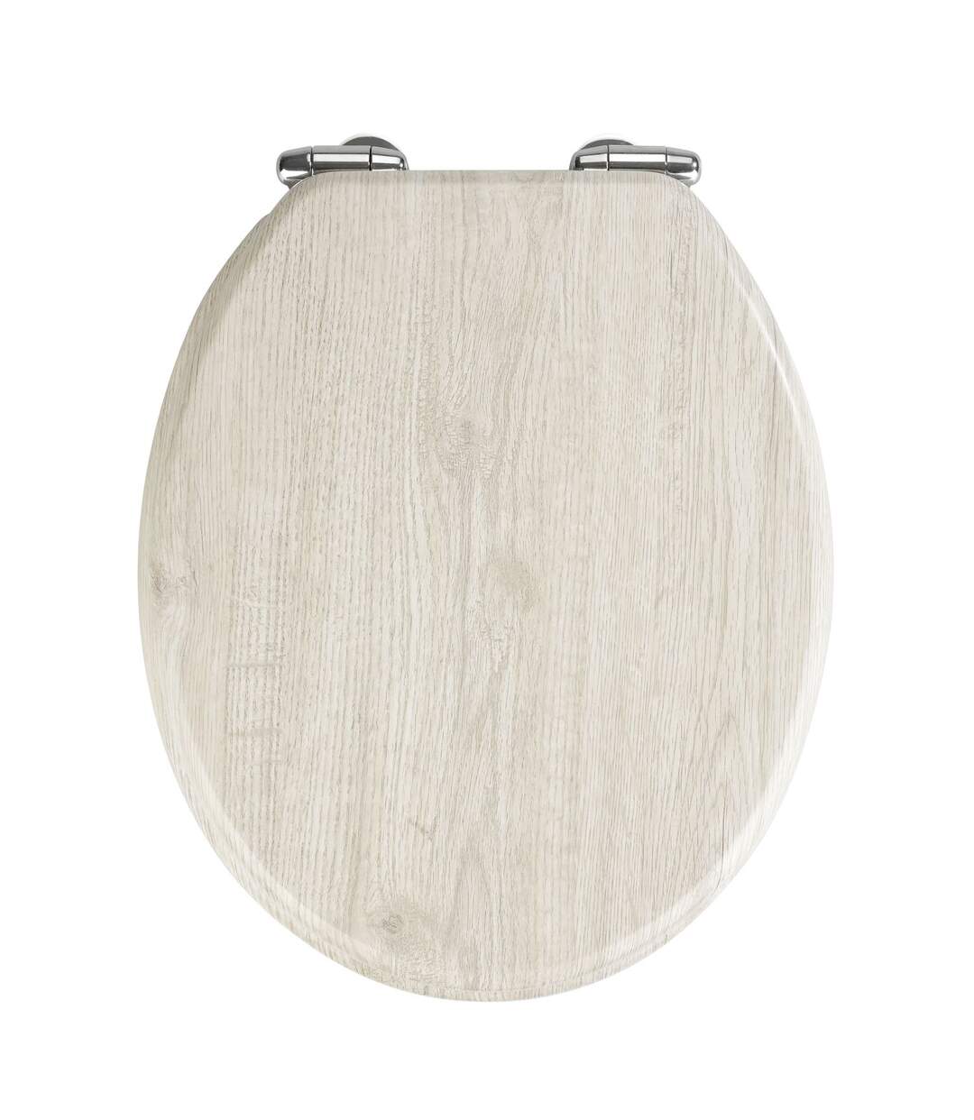 Abattant WC en MDF design bois chêne - Gris-1