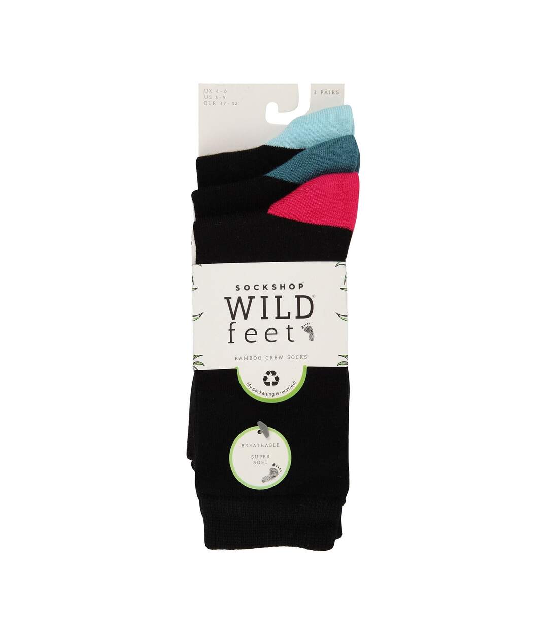 3 Paires - Chaussettes Bambou Unies Originales Couleur-2
