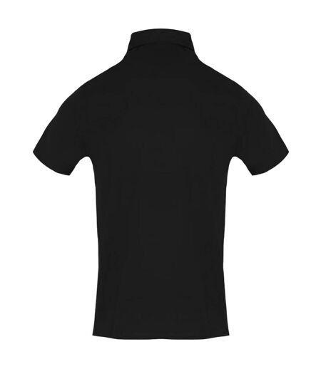 Mens Short-sleeved Polo Shirt Black Aquascutum