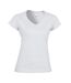 T-shirt femme blanc Gildan-1