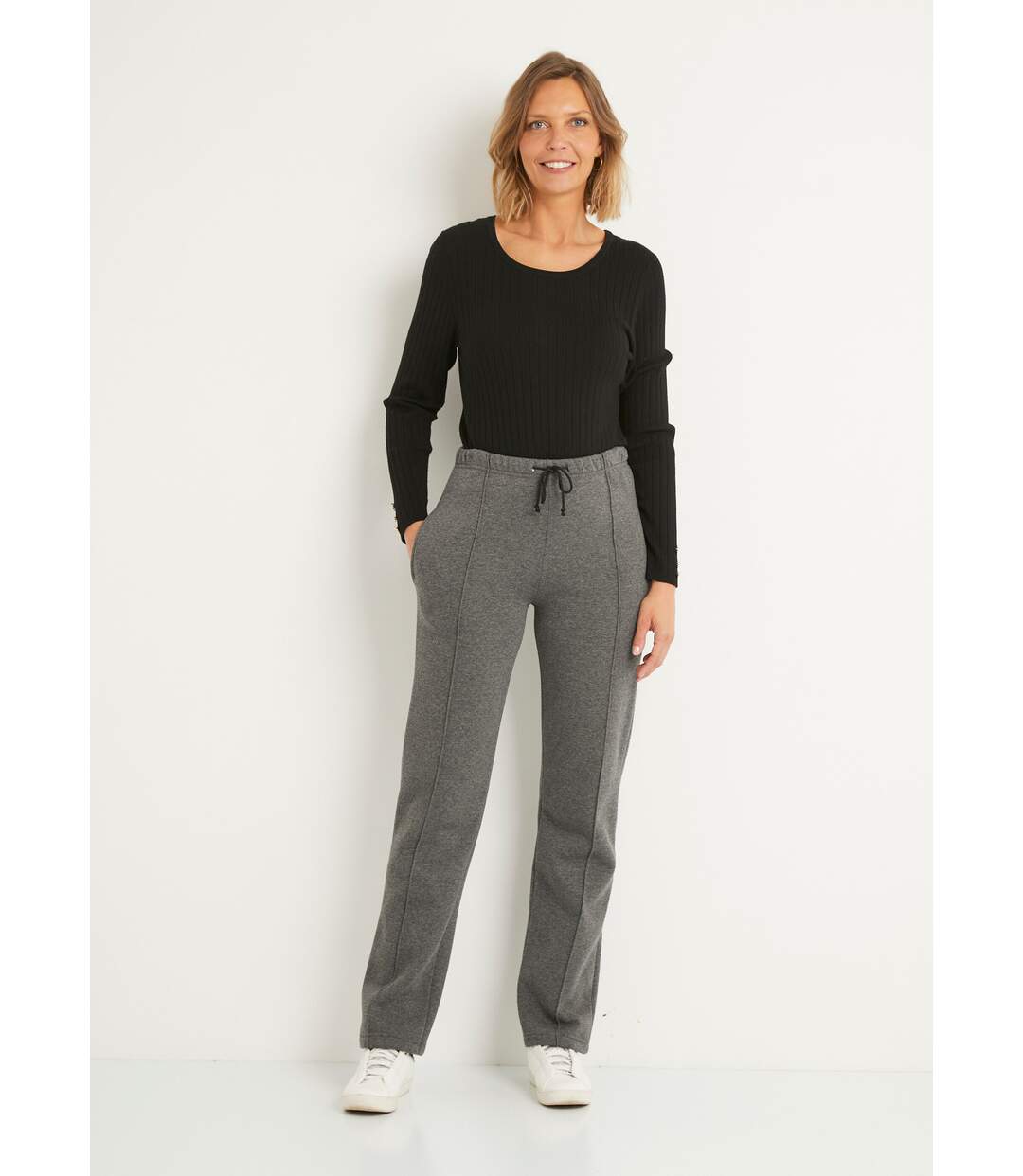 Pantalon détente ceinture élastiquée molleton-4