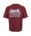 Mens Bold Logo Short-sleeved T-shirt Chocolate Jack Wills-3