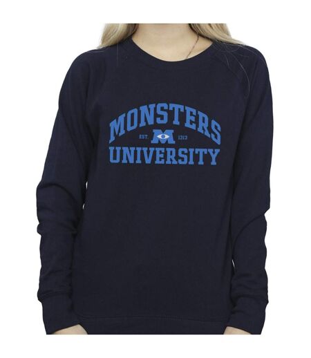 Disney Sweatshirt logo Monsters University Femme/Ladies (Bleu marine) - UTBI29608