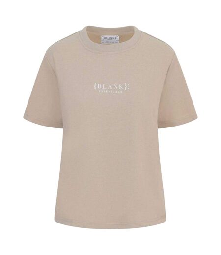 Womens/ladies Essentials Logo Boyfriend T-shirt Summer Sand Blank Essentials