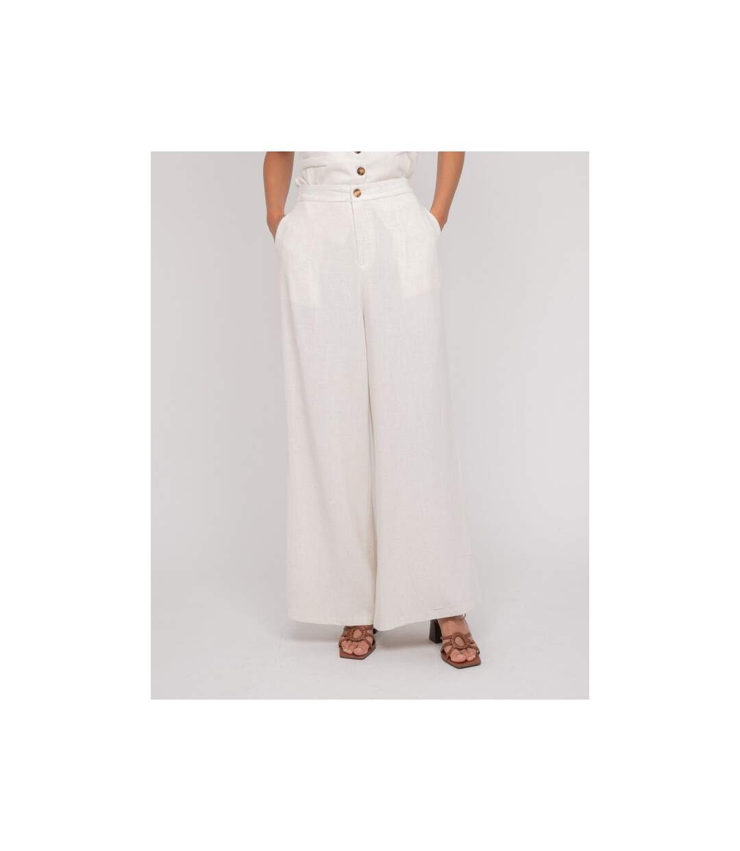 Pantalon effet lin EVELISE - Dona X Lisa-1