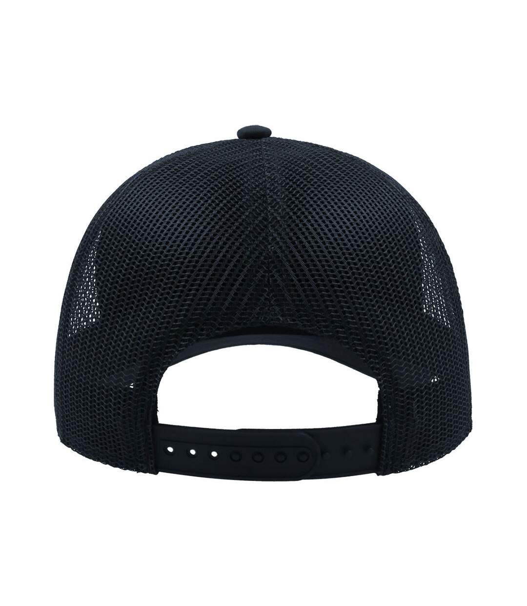 Atlantis Rapper Faux Suede 5 Panel Trucker Cap (Navy) - UTAB476-2