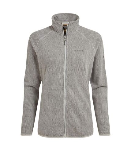 Womens/ladies tarvos full zip fleece jacket lunar grey marl Craghoppers