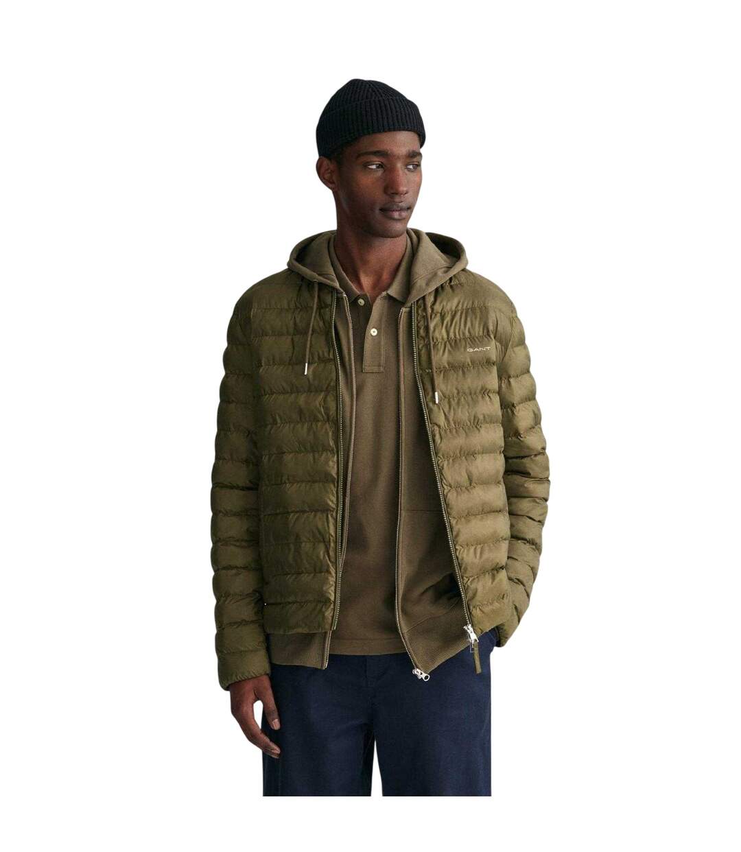 Mens Regular Bomber Jacket Green Gant-2