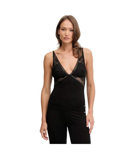 Haut De Pyjama Motif/style Pivoine Femme Noir Boss