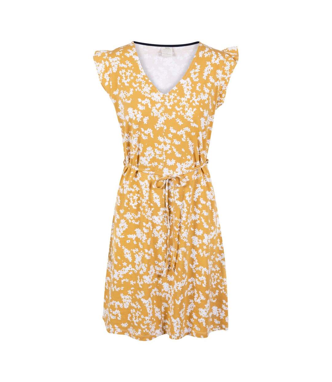 Womens/ladies Holly Ditsy Print Short-sleeved Dress Honeybee Trespass-1