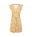 Womens/ladies Holly Ditsy Print Short-sleeved Dress Honeybee Trespass-1