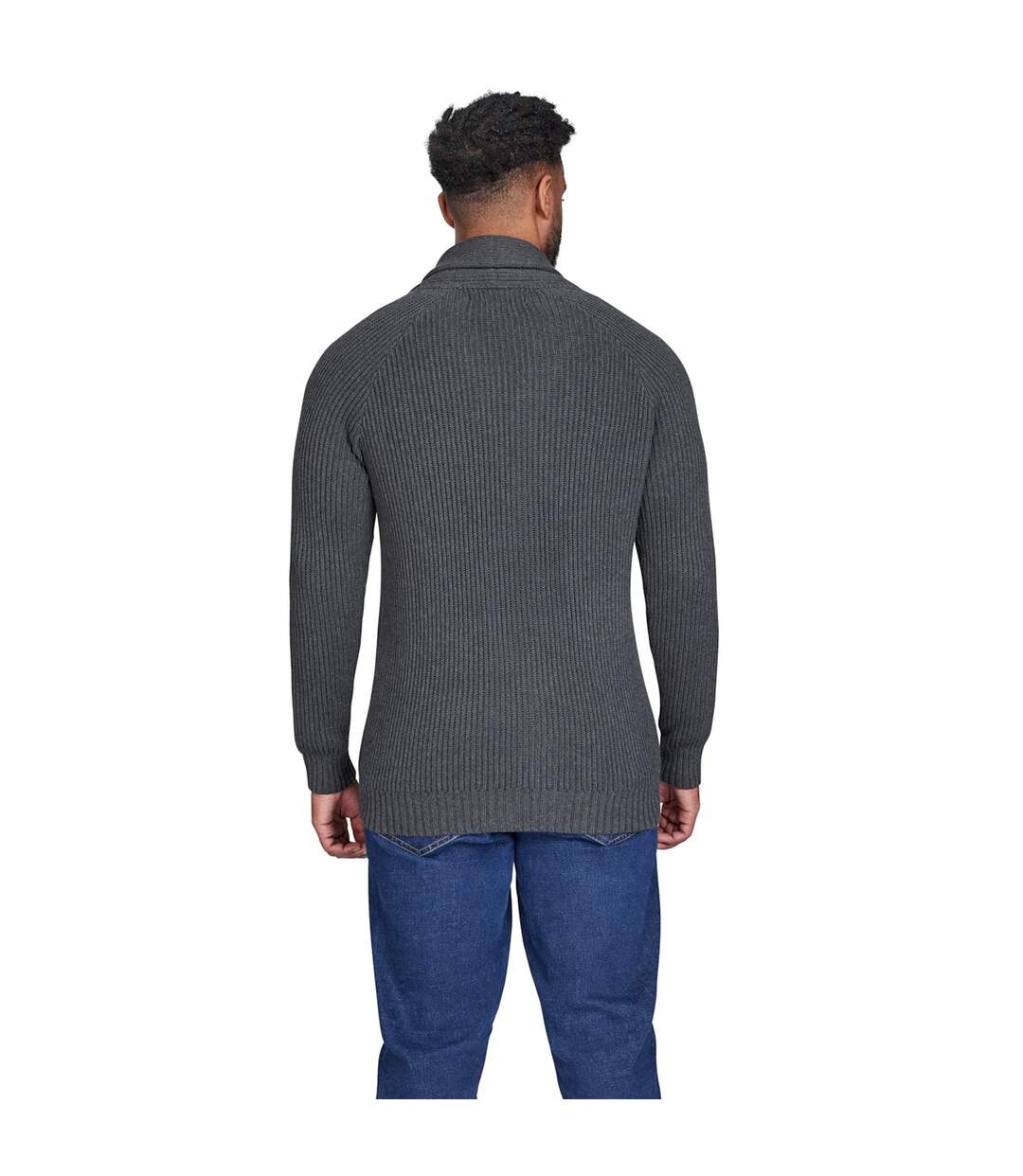 Cardigan homme gris foncé chiné Raging Bull Raging Bull