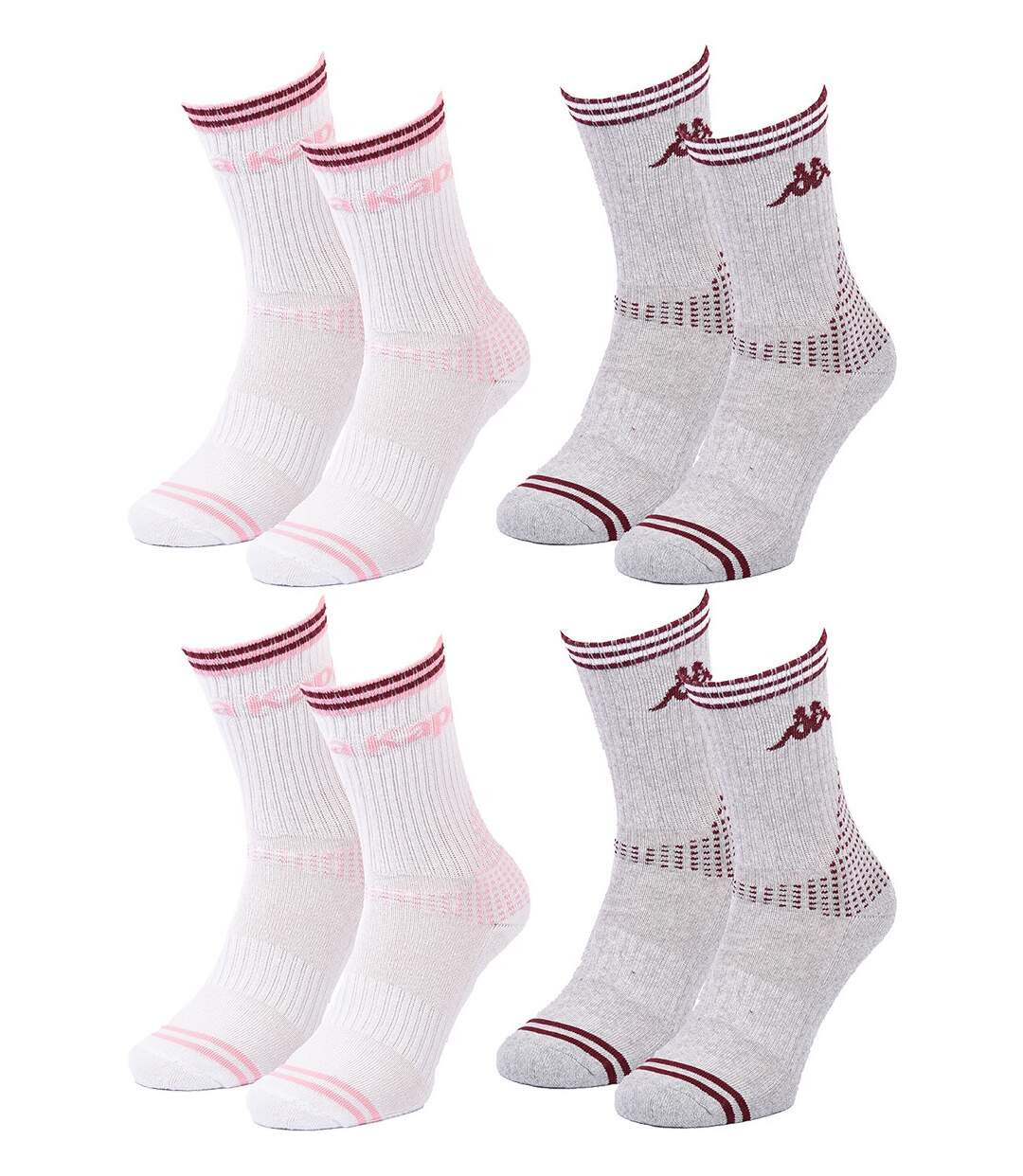 Chaussettes Femme KAPPA 4 paires PREMIUM CREW 2287ASS-2