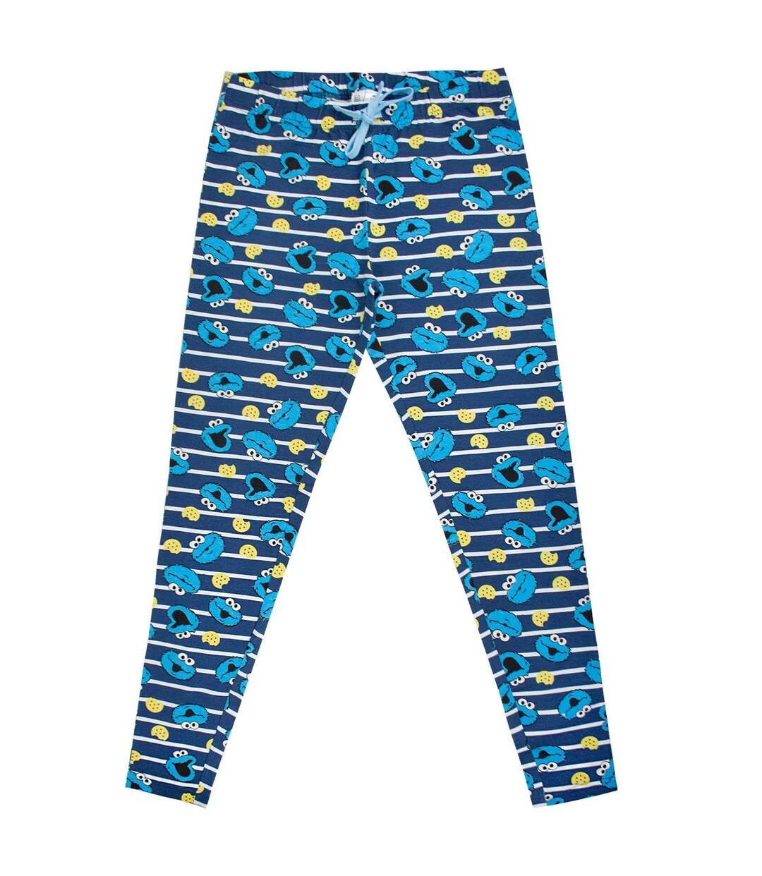 Sesame Street Womens/Ladies Cookie Monster Pajamas (Blue)