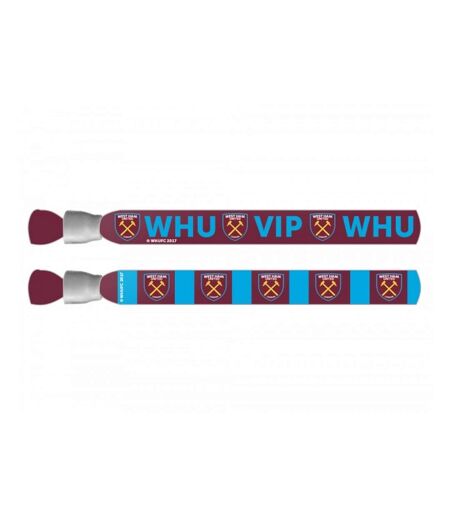 West Ham United FC Festival Wristbands Pack Of 2 (Maroon/Blue) (One Size)