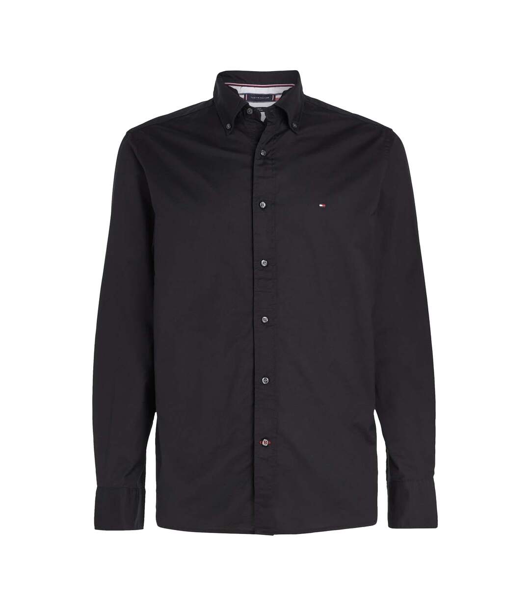Mens Core Flex Poplin Shirt Black Tommy Hilfiger-2