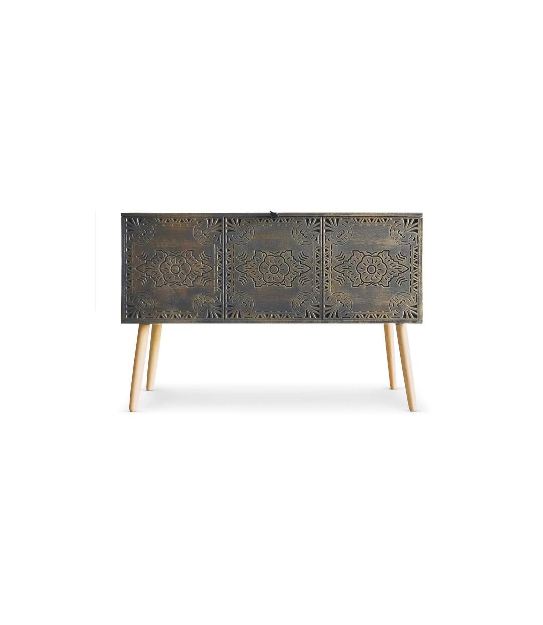 Coffre de Rangement Malina 100cm Cuivre & Or-1